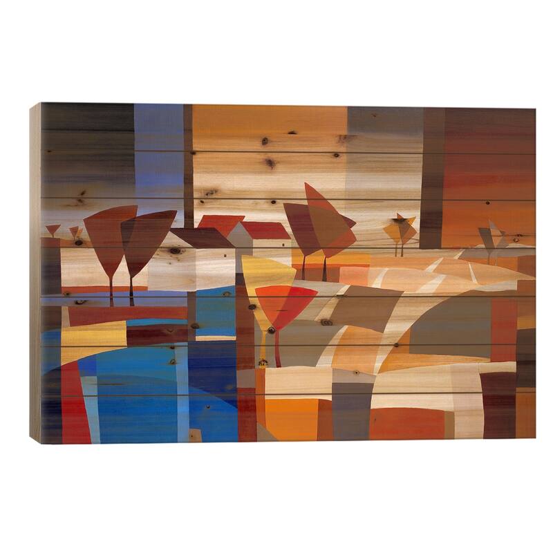 Hamlet II Print On Wood by Hans Paus - Multi-Color - 18x26x1.5