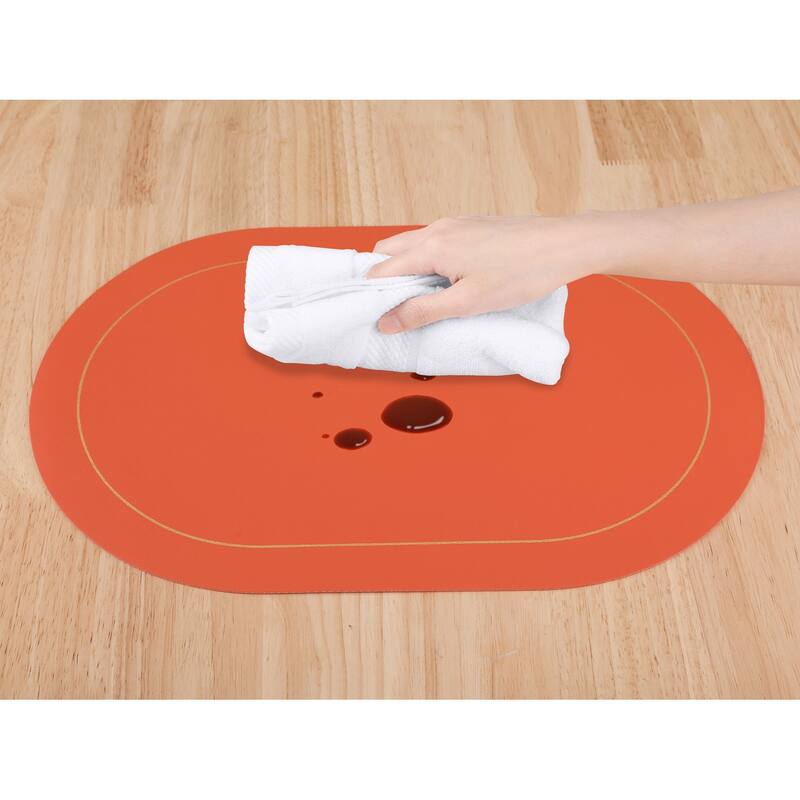 Set of 6 Placemats, Faux Leather Placemats for Kitchen Dining Table Decor, Heat Resistant Table Placemats Wipeable Table Mat