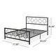 preview thumbnail 19 of 18, Francoise Modern Iron King Bed by Christopher Knight Home