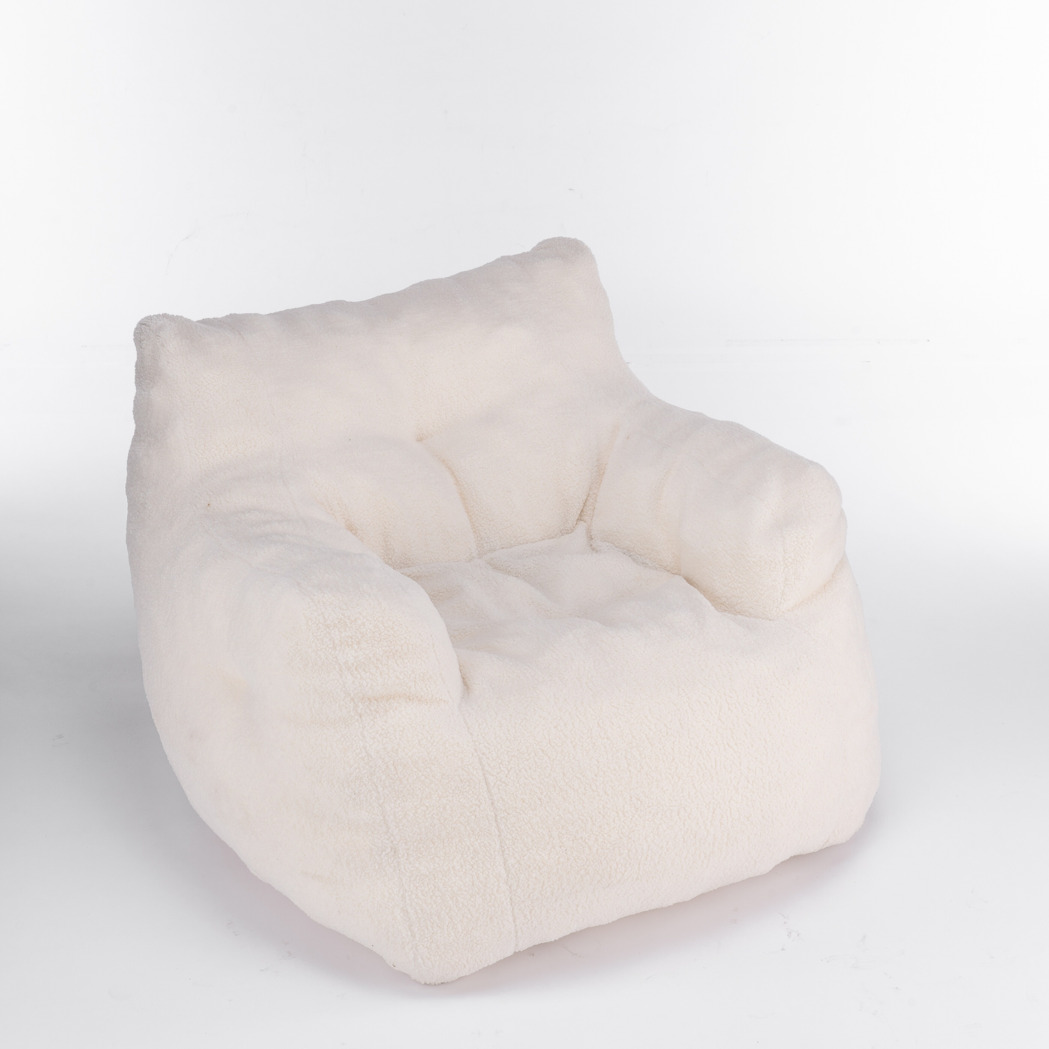 White leather hotsell bean bag chair