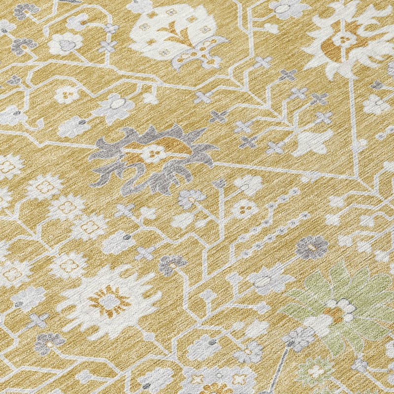 Machine Washable Indoor/ Outdoor Global Traditional Chantille Rug
