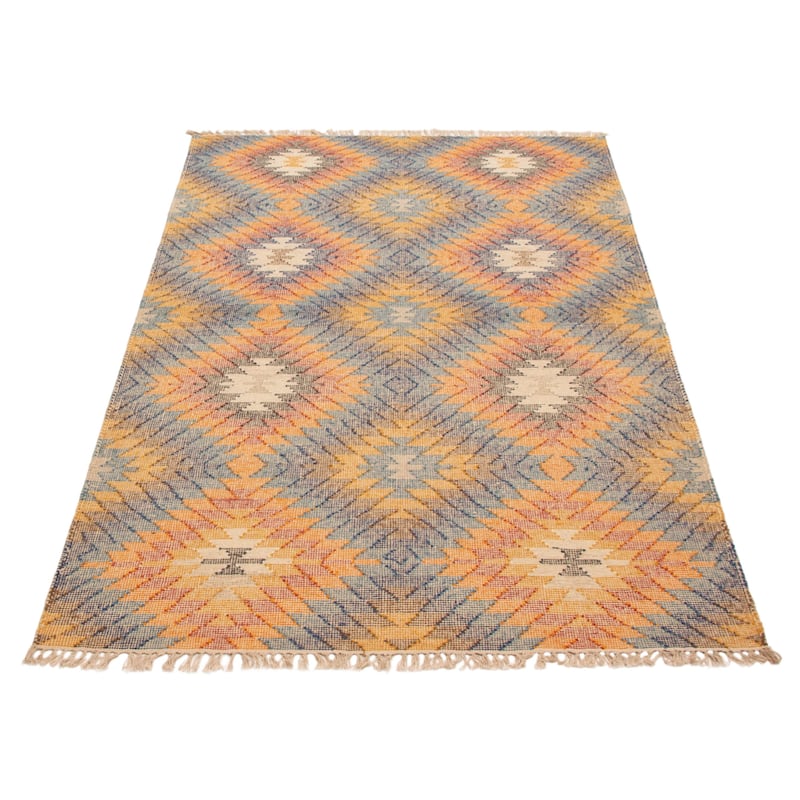 Ankara Orange, Red Kilim 5'2" x 8'1" - 5'2 x 8'1