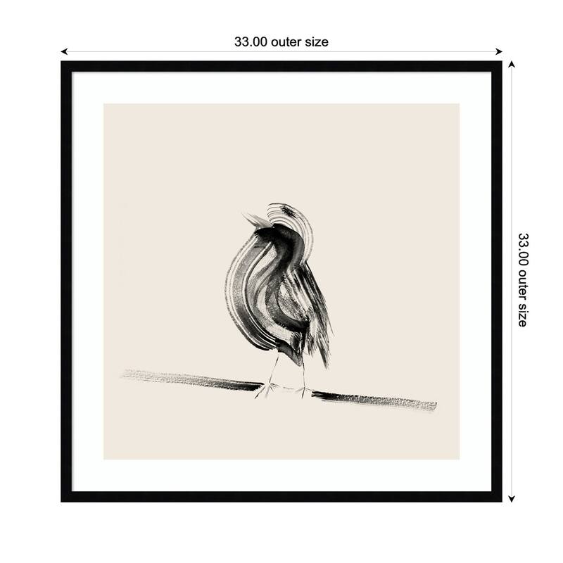 Kate and Laurel Bird on a Branch by Danushka Abeygoda Framed Wall Art Print