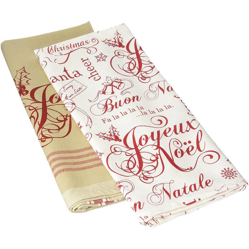 DII Assorted Christmas Printed Dishtowel