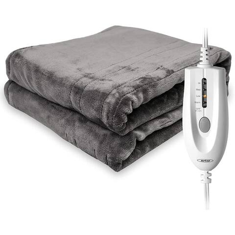 Royalcraft Double-Layer Flannel Heated Throw Blanket 50"x 60"