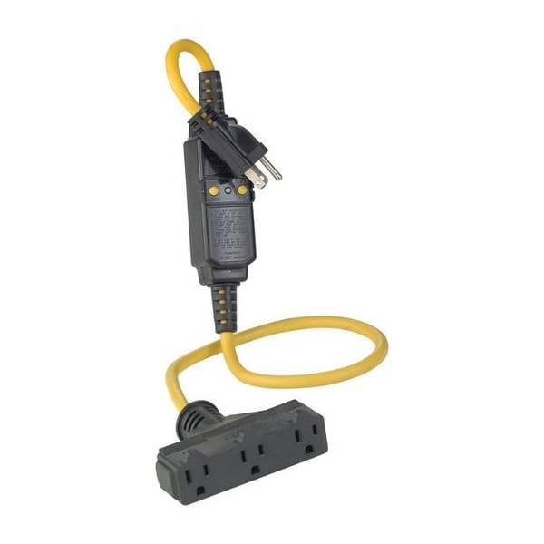 Leviton Commercial Light Industrial Residential Thermoplastic GFCI Plug 5-15R 14/3 AWG 2 Pole 3 Wire. Opens flyout.