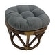 preview thumbnail 16 of 17, International Caravan Bali Papasan Footstool Steel Grey
