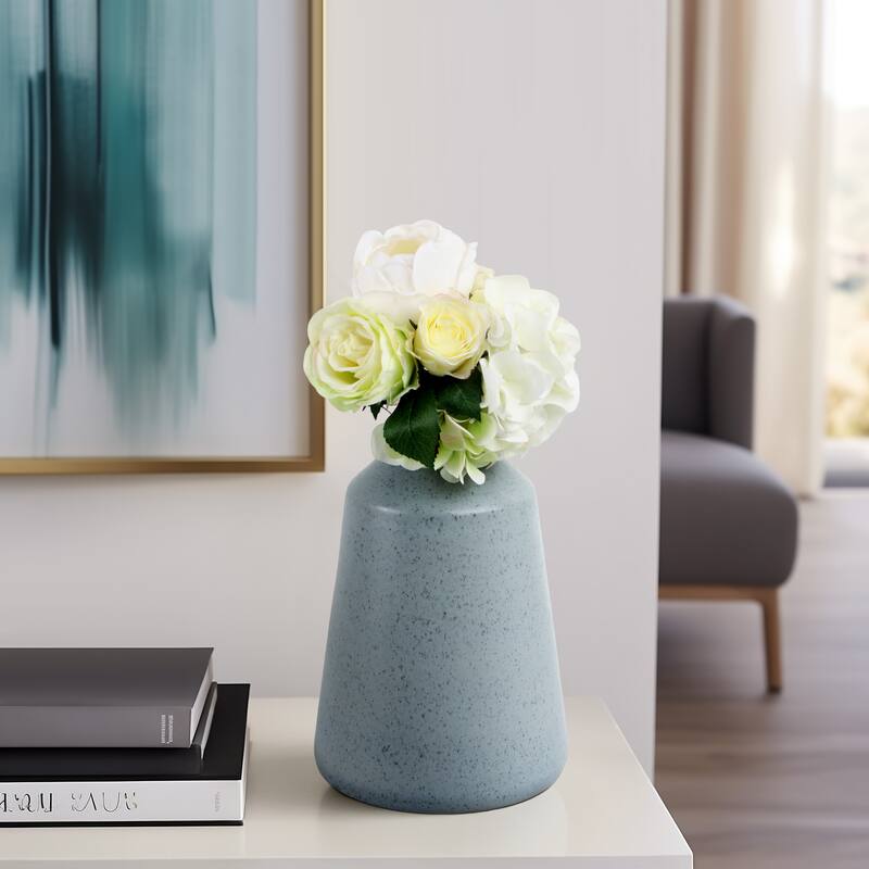 Terracotta Vase Decorative Accent with Tapered Design and Narrow Neck