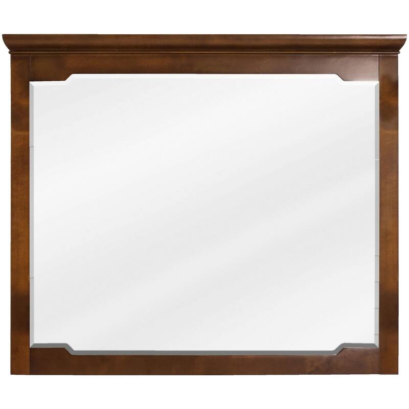 Jeffrey Alexander Chatham 34" x 40" Rectangular Beveled Framed Wall - Chocolate