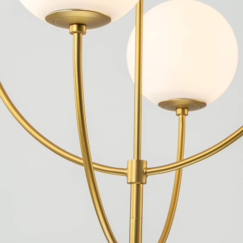 4-Light Modern Sputnik Globe Bubble Chandelier Cluster Glass Kitchen Island Light - W29.13"