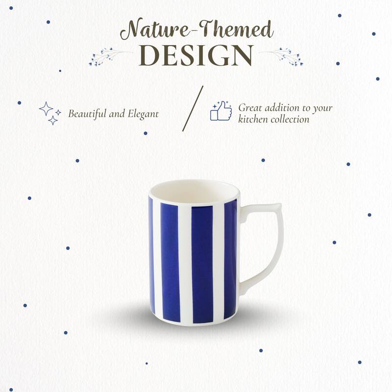 Spode Set of 4 Steccato Stripe Mugs - 12 oz