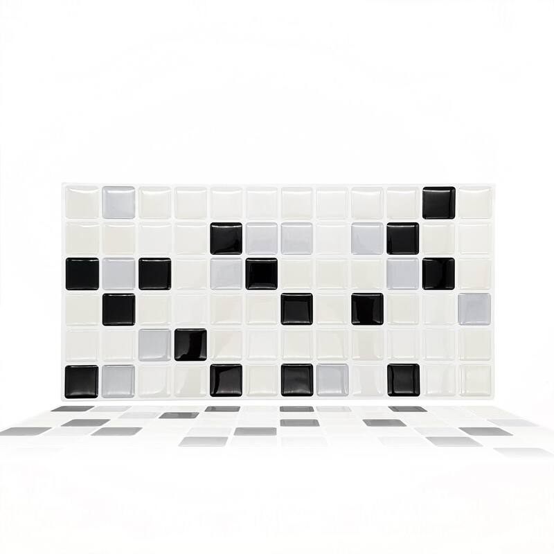 Walplus Small Square Mosaic Tile Sticker Kitchen Peel and Stick Backsplash Bathroom Decor
