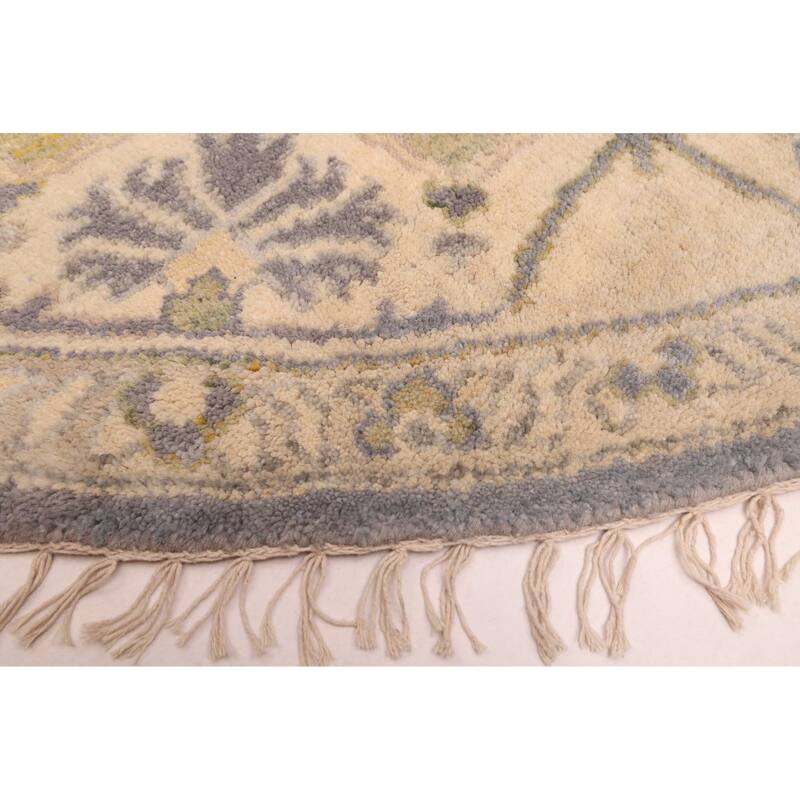 ECARPETGALLERY Hand-knotted Royal Oushak Dark Grey Wool Rug - 7'9 x 7'9