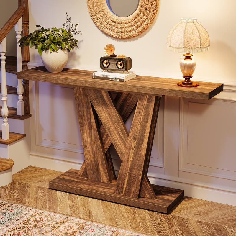 55 Inch Farmhouse Console Table for Entryway / Living Room