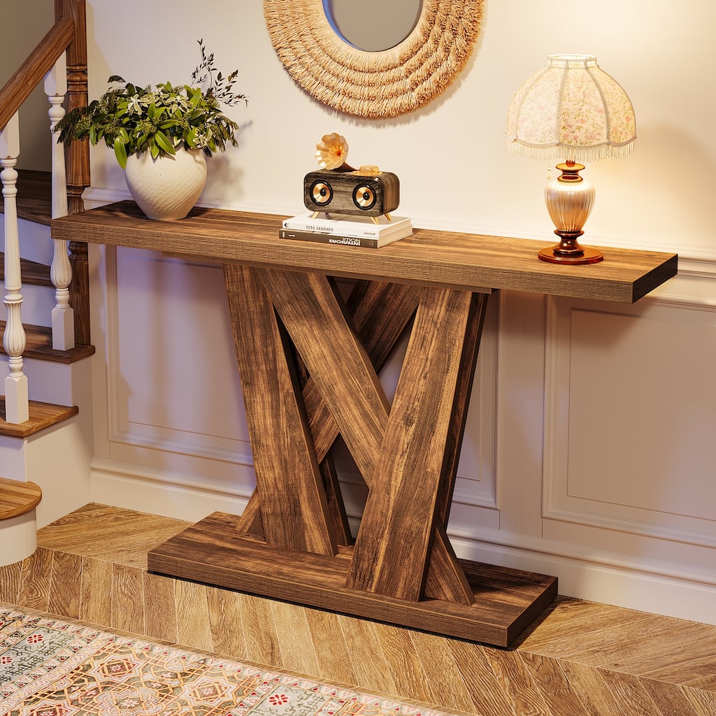 55 Inch Farmhouse Console Table for Entryway / Living Room