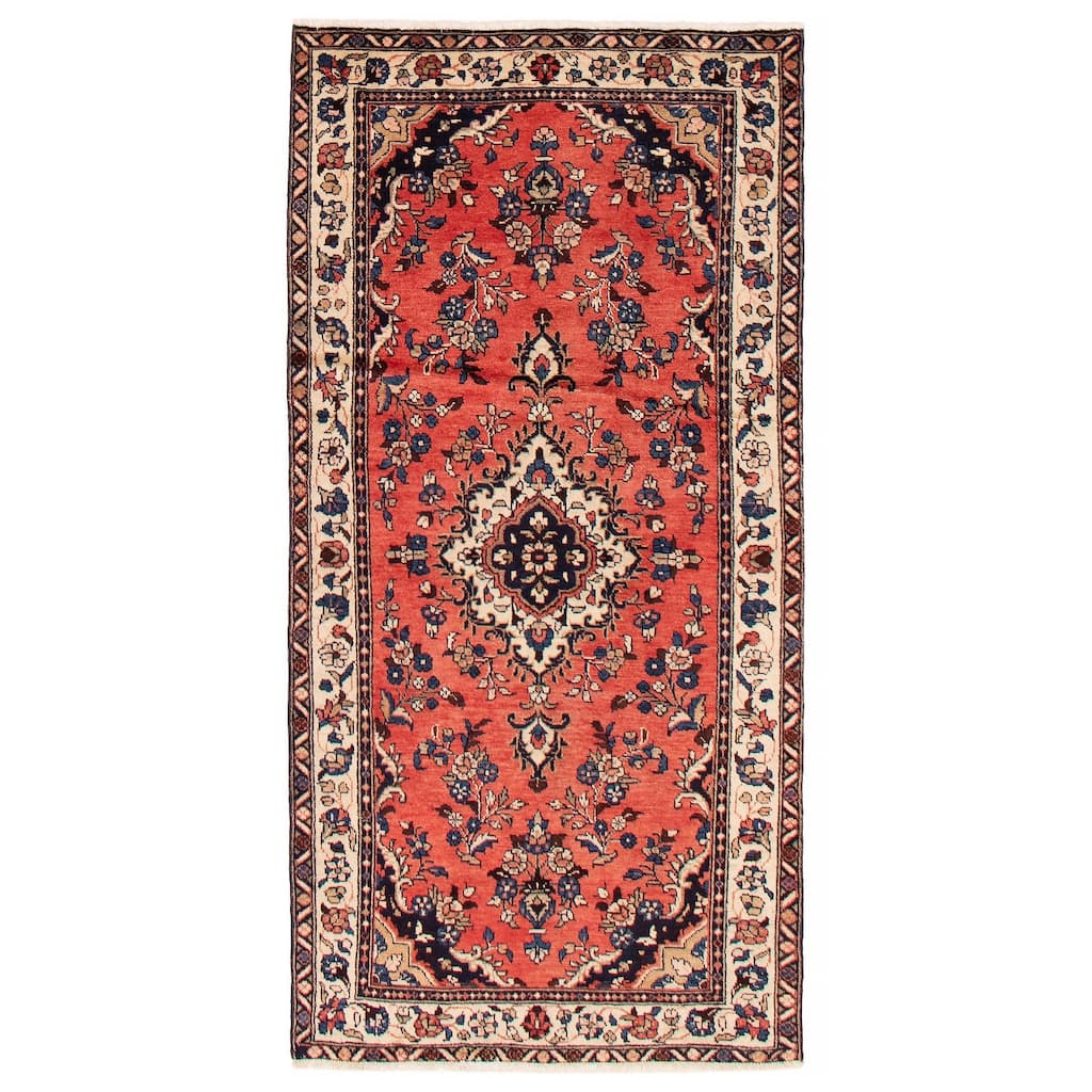 ECARPETGALLERY Hand-knotted Andelz Red Wool Rug - 3'6 x 7'2