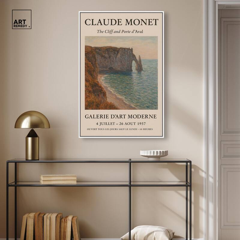 Monet's Seascape Canvas by Art Remedy
