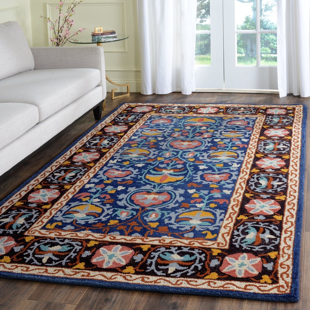 SAFAVIEH Handmade Roslyn Hygerta Modern Floral Wool Rug