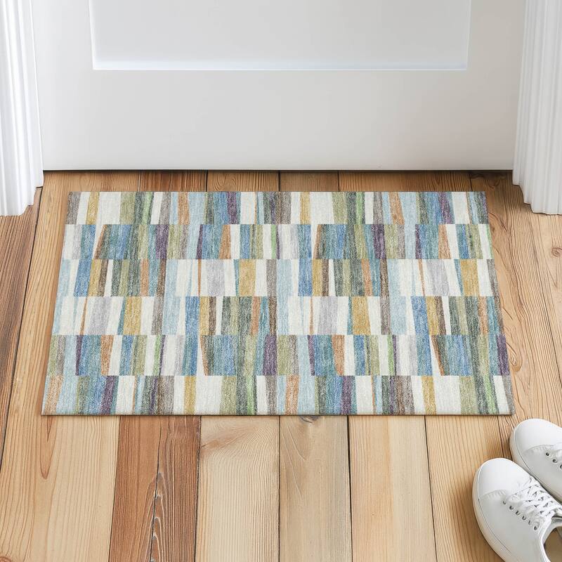 Machine Washable Indoor/ Outdoor Modern Antonito Chantille Rug