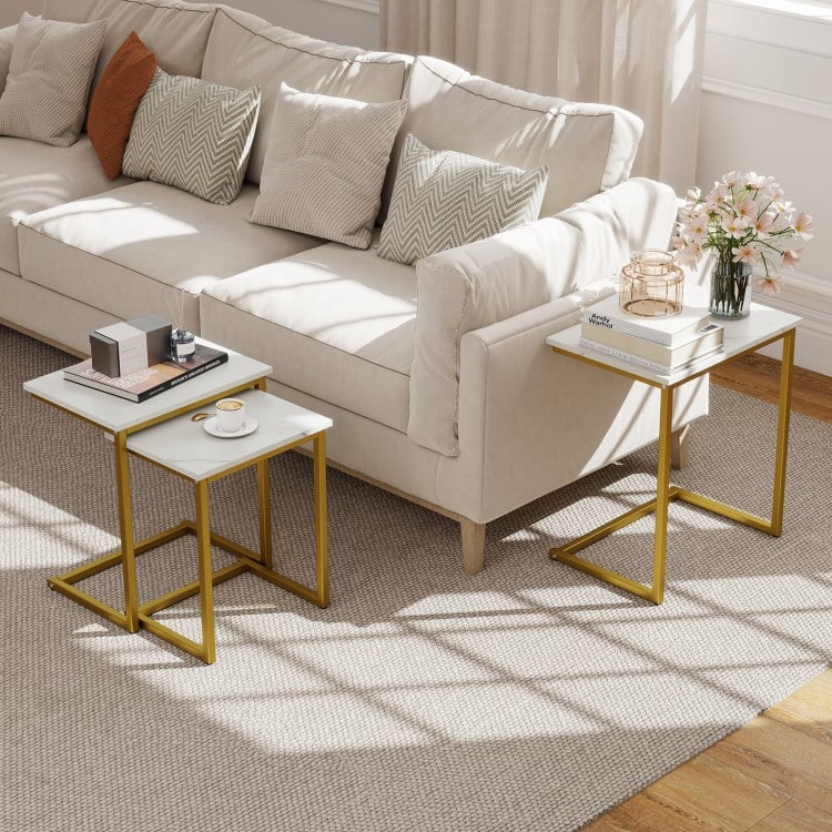 3 Pieces Multifunctional Coffee End Table Set - 20" x 14" x 22" (L x W x H)