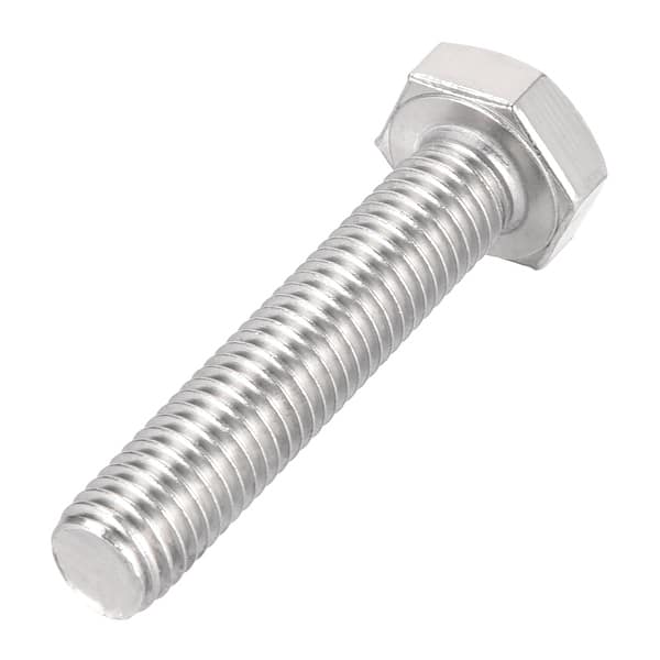 M10 x 50mm Stainless Steel Hex Head Left Hand Screw Bolt Fastener 2pcs ...