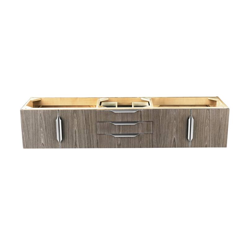 James Martin Vanities Mercer Island 72" Single Vanity, Ash Gray with Brushed Nickel Hardware