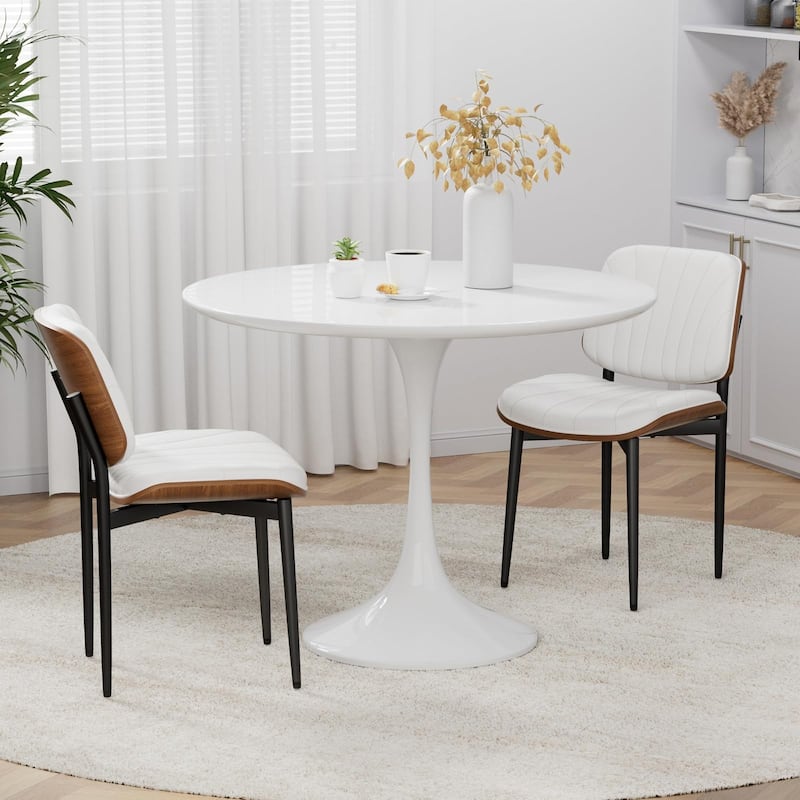 Mid Century Modern Dining Chairs, Upholstered Dining Chairs Set of 2