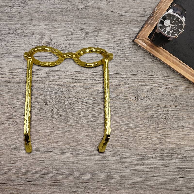 Decorative Handmade Aluminum 7.5 inch Glasses Sculpture - 7 x 7.5 x 2.5 in