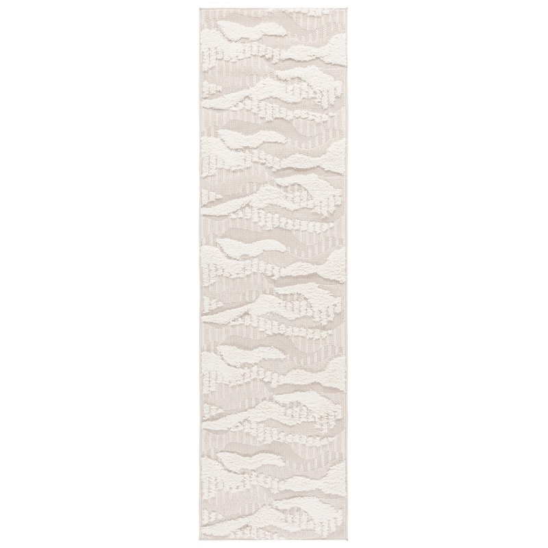SAFAVIEH Trends Julka Scandinavian Geometric Rug - 2'2" x 8' Runner - Beige/Ivory
