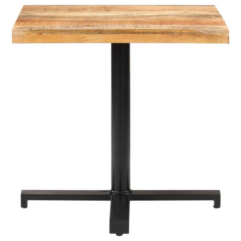 vidaXL Bistro Table Square 31.4"x31.4"x29.5" Rough Mango Wood