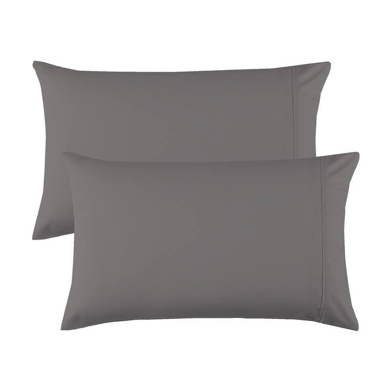 Purity Home Organic 100% Cotton Ultra-Light Percale Pillowcase Set