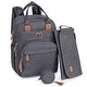preview thumbnail 22 of 26, Bag Backpack with Portable Changing Pad, Pacifier Case and Stroller Straps, Large Unisex Baby Bags for Boys Girls Dark Grey