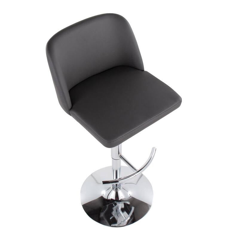 Strick & Bolton Oscar Adjustable Bar Stool with Rounded T Footrest (Set of 2)