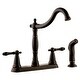 preview thumbnail 1 of 9, Design House Double Handle Kitchen Faucet With Escutcheon Plate and Oil Rubbed Bronze