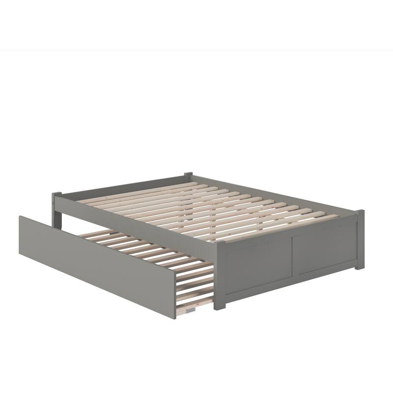 AFI Concord Wood King Platform Bed with Twin XL Trundle