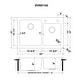 preview thumbnail 10 of 8, Ruvati 33 x 22 inch Drop-in Topmount Kitchen Sink 16 Gauge Stainless Steel 60/40 Double Bowl - RVM5166 - 8' x 11'