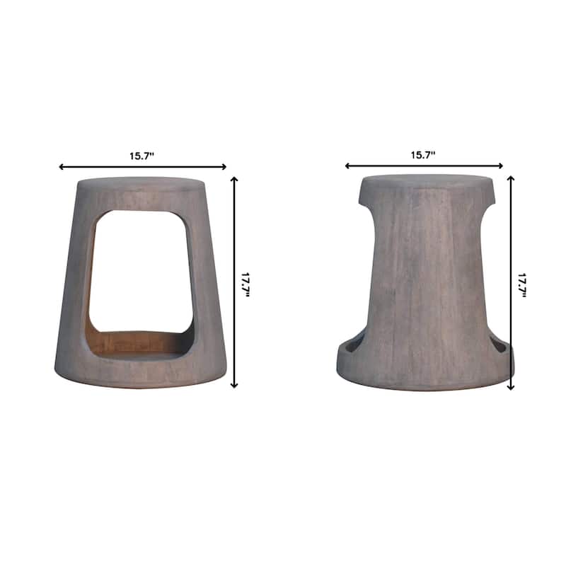 Solid Wood Acid Wash Side Table