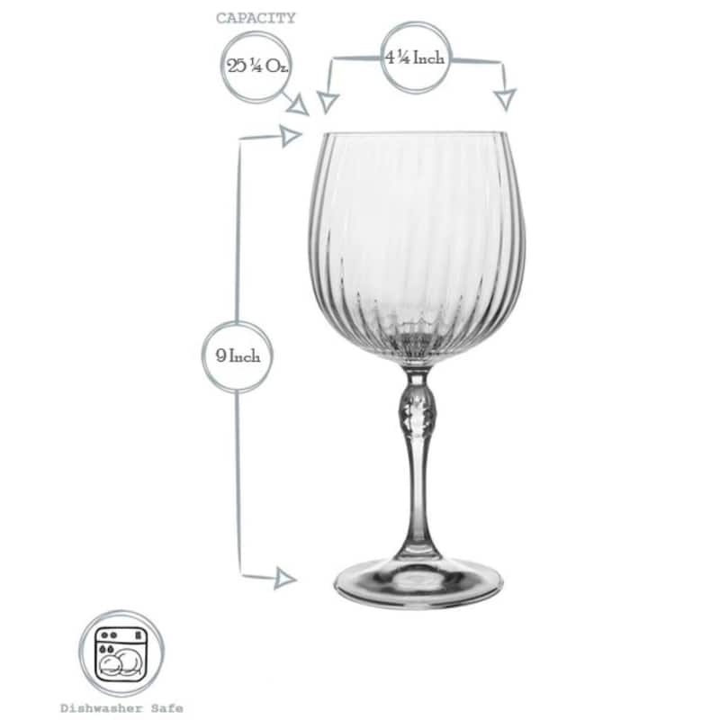 Bormioli Rocco America '20s Gin Tonic Glass, Set of 4 - 25.25 oz.
