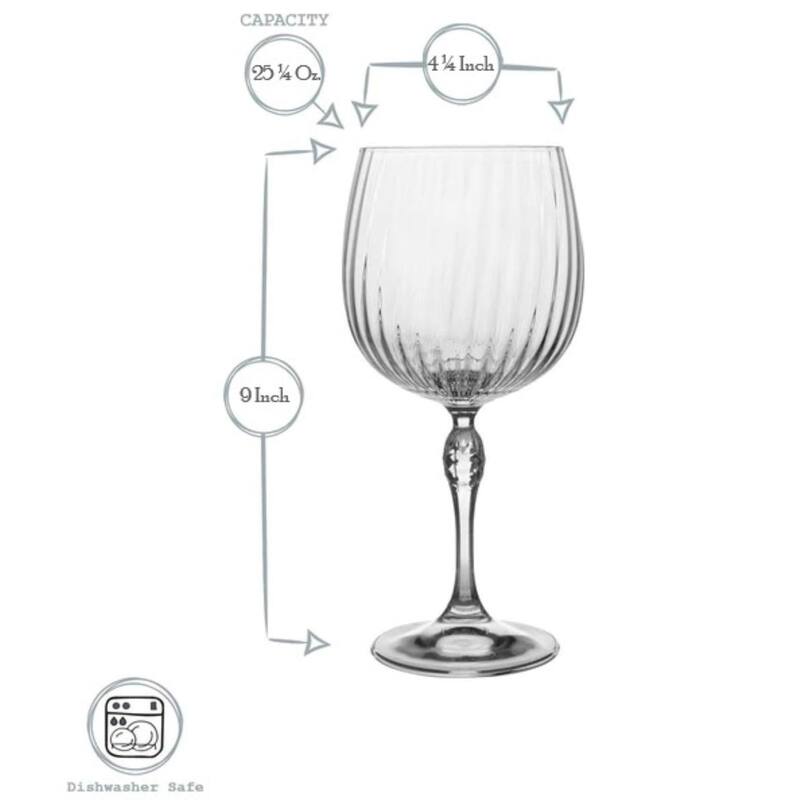 Bormioli Rocco Set of 4 America '20s Gin Tonic Glasses - 25.25 oz.