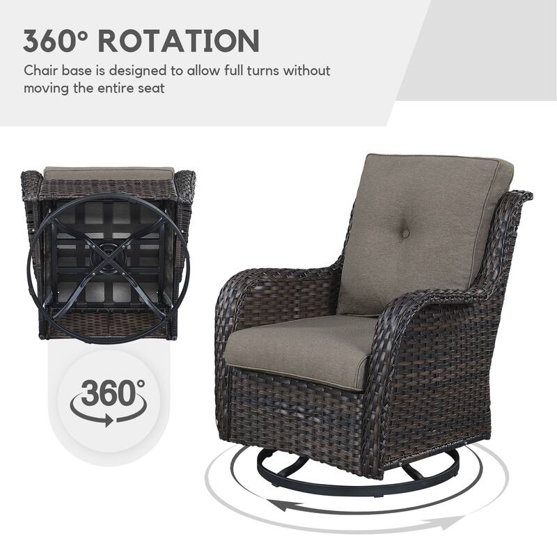 Gymojoy Outdoor Sofa with Swivel Chair Corner Sofa Table