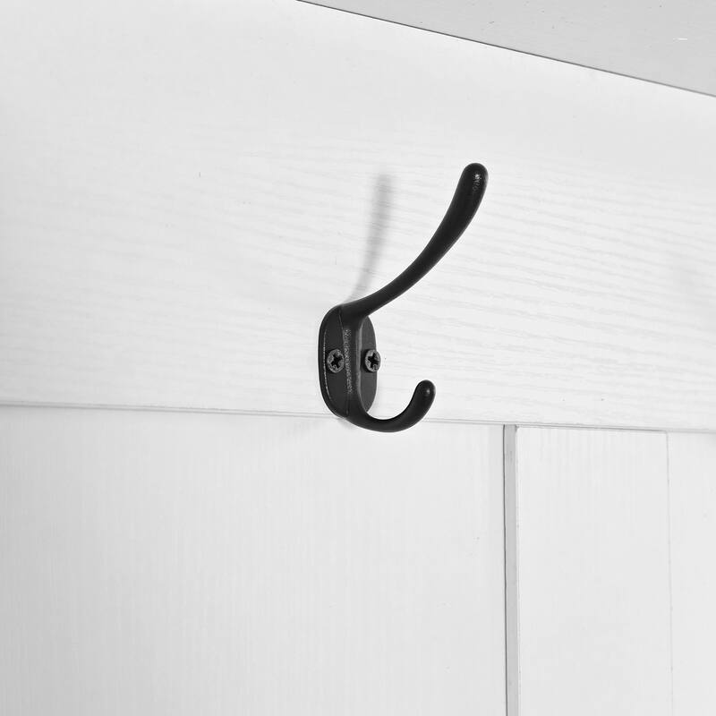 Modern Style Coat Rack with Shoe Bench, Shoe Storage, Storage Shelves and Pegboard, for Entrance and Hallway, Living Room