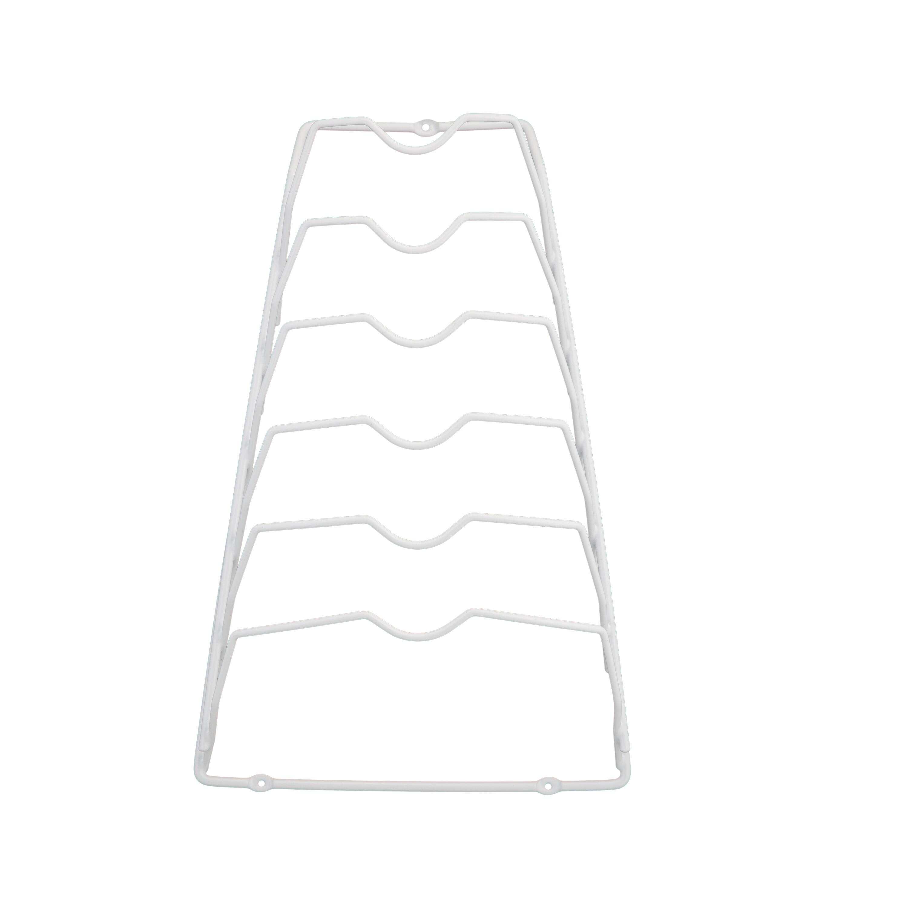 Organize It All 6 Section Door Lid Rack in White 10.62 x 4.00