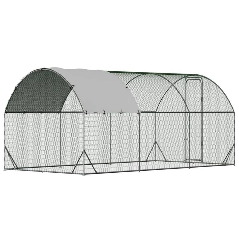 Large Metal Chicken Coop Walk-in Poultry Cage - 9.8*19.7*6.6FT