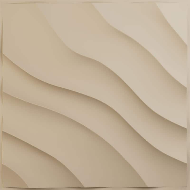 19 5/8"W x 19 5/8"H Modern Wave EnduraWall Decorative 3D Wall Panel