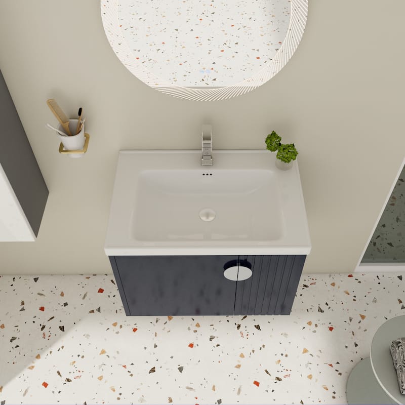 28 Inch Bathroom Vanity with Ceramic Sink
