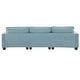 preview thumbnail 54 of 55, Roomfitters 100 x 59" Modern Convertible L-Shaped Sectional Sofa with Free Pillows, 4-Seat Suede Velvet Sleeper Sofa