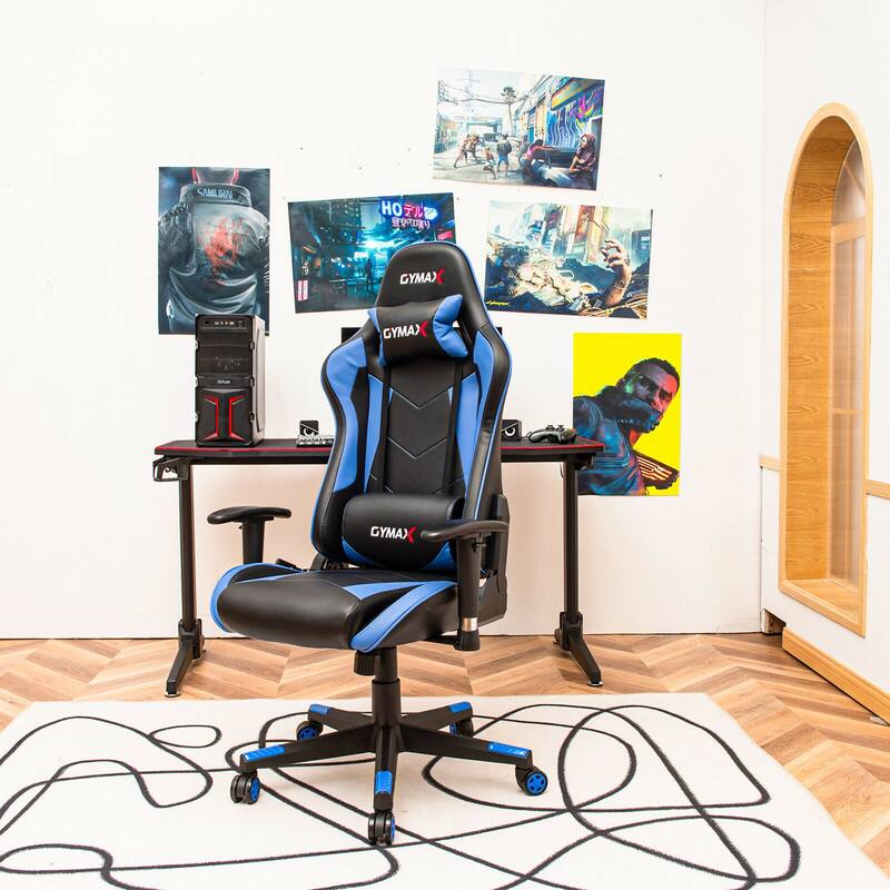 Gymax Gaming Chair Adjustable Swivel Racing Style Computer Office - See Details
