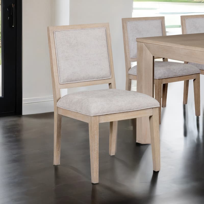 Furniture of America Durem Modern Solid Wood Padded Side Chairs (Set of 2)