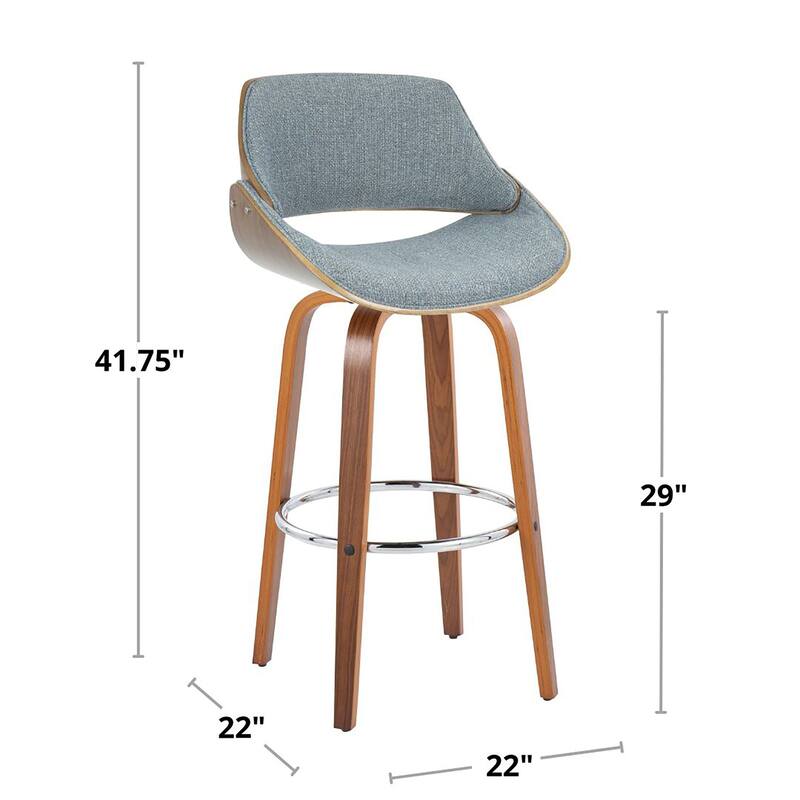 Carson Carrington Svetlana 30" Fixed-Height Bar Stool with Bent Wood Legs (Set of 2)