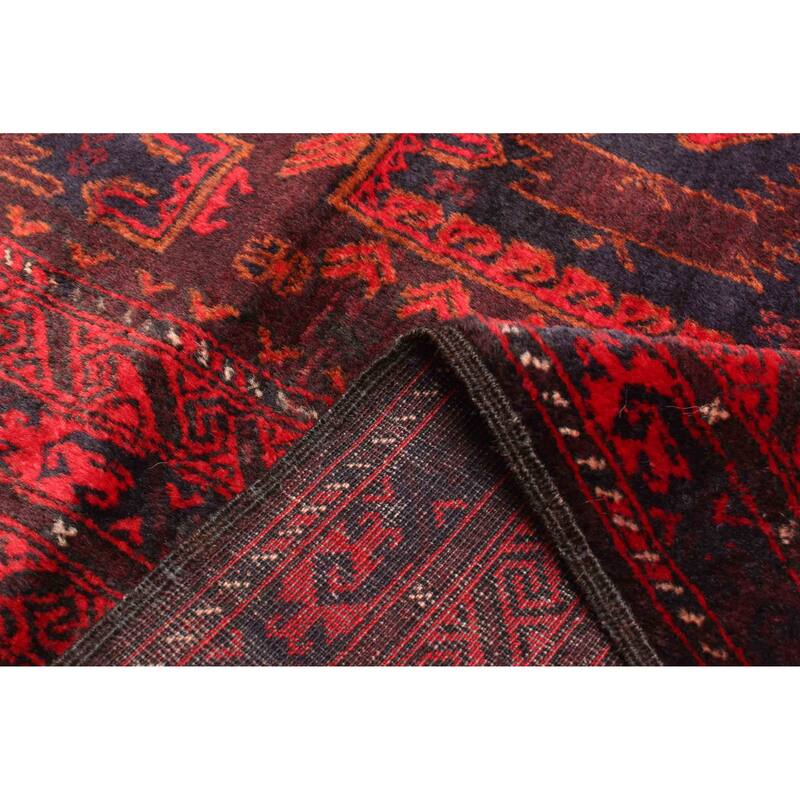 ECARPETGALLERY Hand-knotted Teimani Dark Navy Wool Rug - 4'3 x 9'0